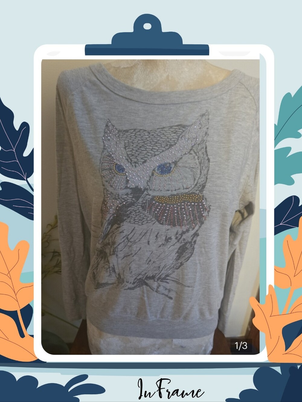 Forever 21 Light Gray Logo Tee Size Small